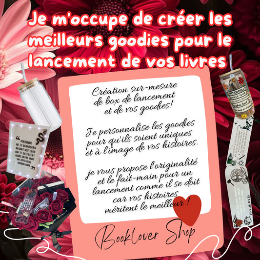 Mettez en avant votre livre ou évènement avec des goodies uniques et personnalisés!