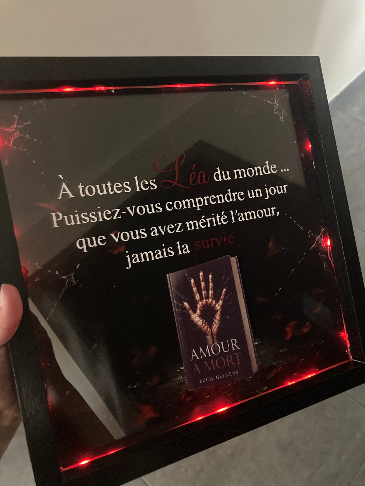 Cadre lumineux personnalisé